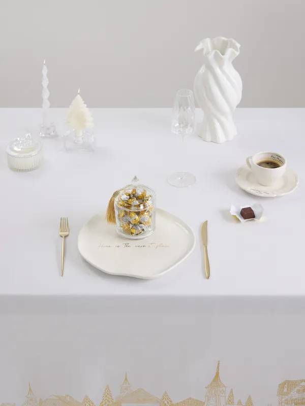 Скатерть, 160х160 см, Золотистые дома, Bowery, image-1