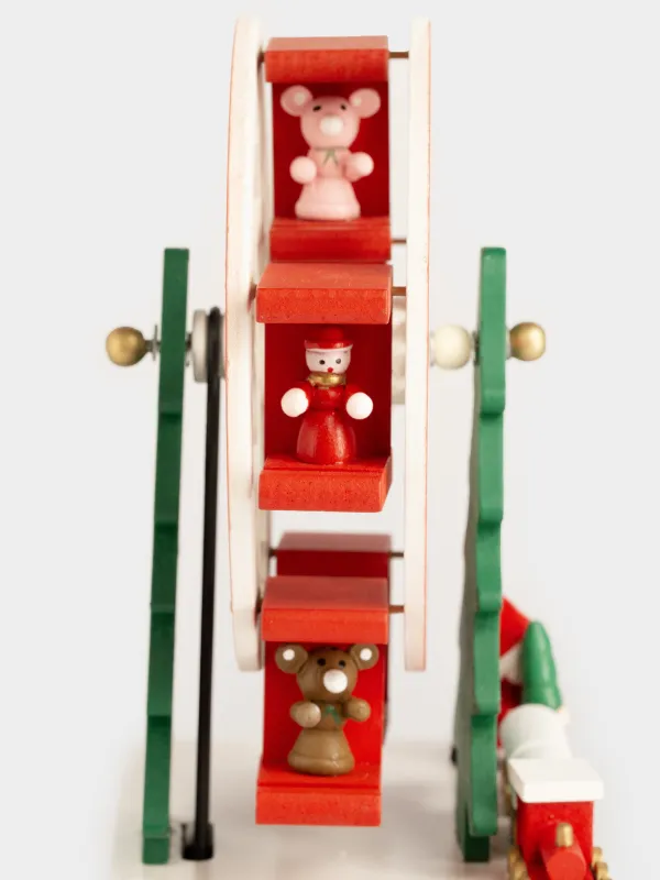 Статуэтка музыкальная, 20 см, заводная, Карусель-елка, Christmas style, image-1