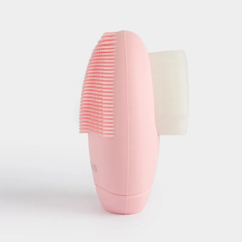 Щетка для очищения лица, 8 см, массажная, искусственное волокно/силикон, розовая, Beauty G, image-4