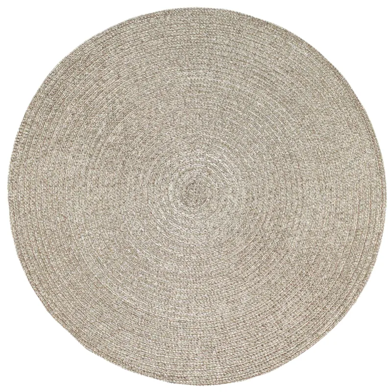 Салфетка под приборы, 38 см, полиэстер, круглая, шампань, Rotary shine