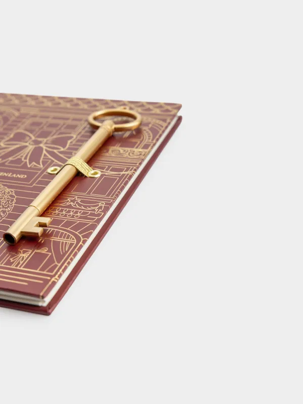 Блокнот для записей, 15х20 см, 80 листов, с ручкой, на кольцах, Stationery gold, image-2