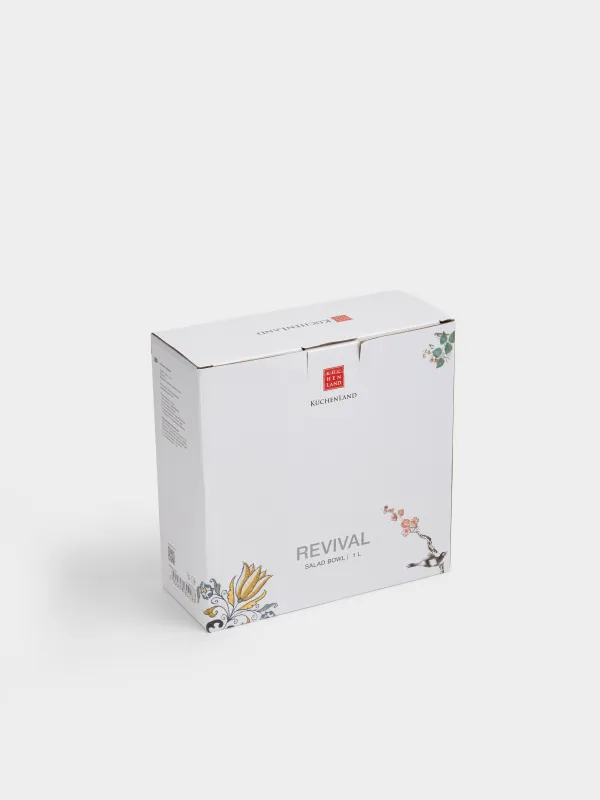 Салатник, 19х8 см, 1 л, фарфор N, бело-золотистый, Кинцуги, Revival, image-5