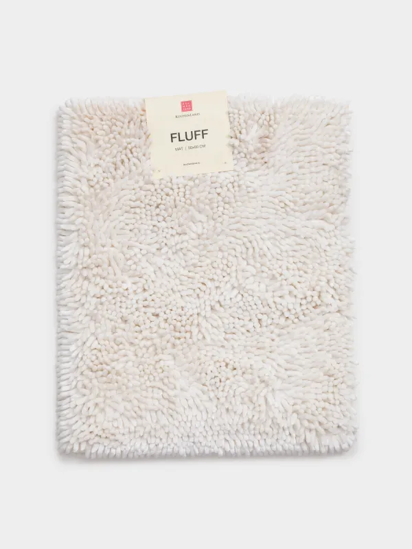 Коврик, 50х80 см, противоскользящий, полиэстер, молочный, Fluff, image-5