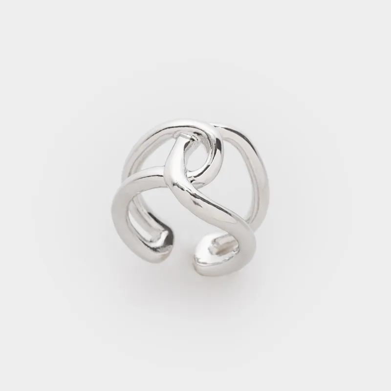 Кольцо, 2 см, единый размер, металл, серебристое, Jewelry