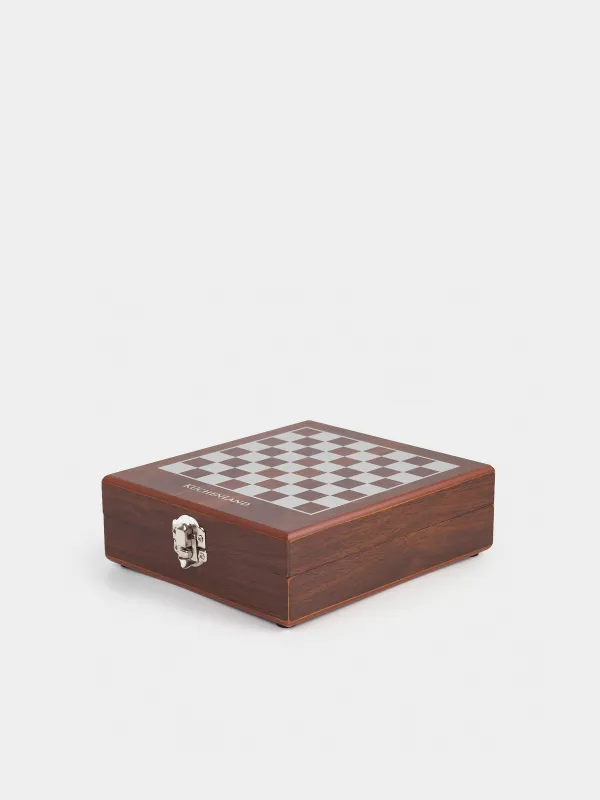 Набор настольных игр, 17х15 см, карты/кости/шахматы, дерево/пластик, Sabal, image-4