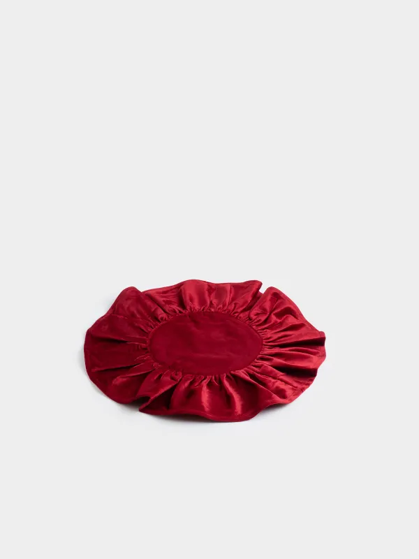Салфетка под приборы, 38 см, из бархата, Волнистые края, Color wavy, image-1