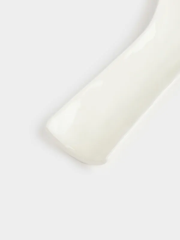 Подставка под ложку, 25 см, керамика, молочная, Crumple font, image-3