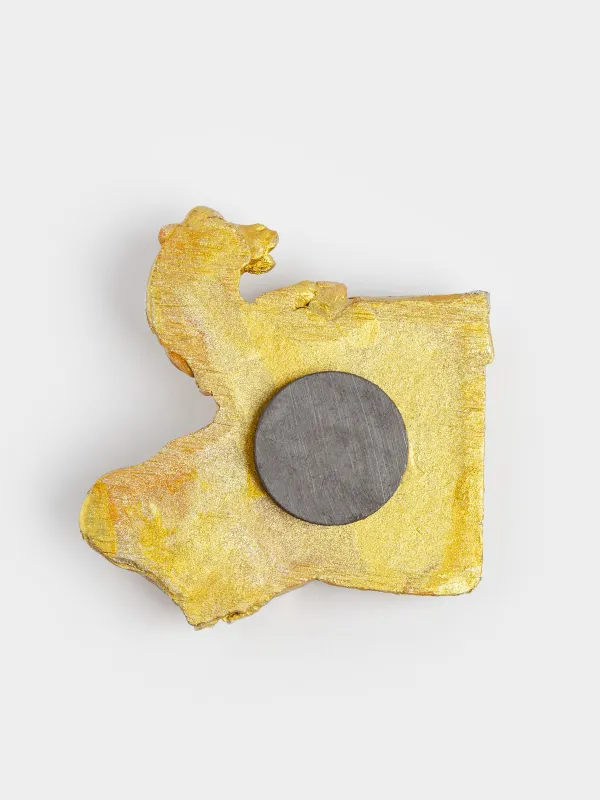 Магнит с градусником, 6 см, полирезин/стекло, Horse bronze, image-1