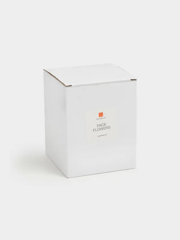 Подставка для косметических кистей, 14 cм, керамика D, молочная, Лицо в цветах, Face flowers, image-4