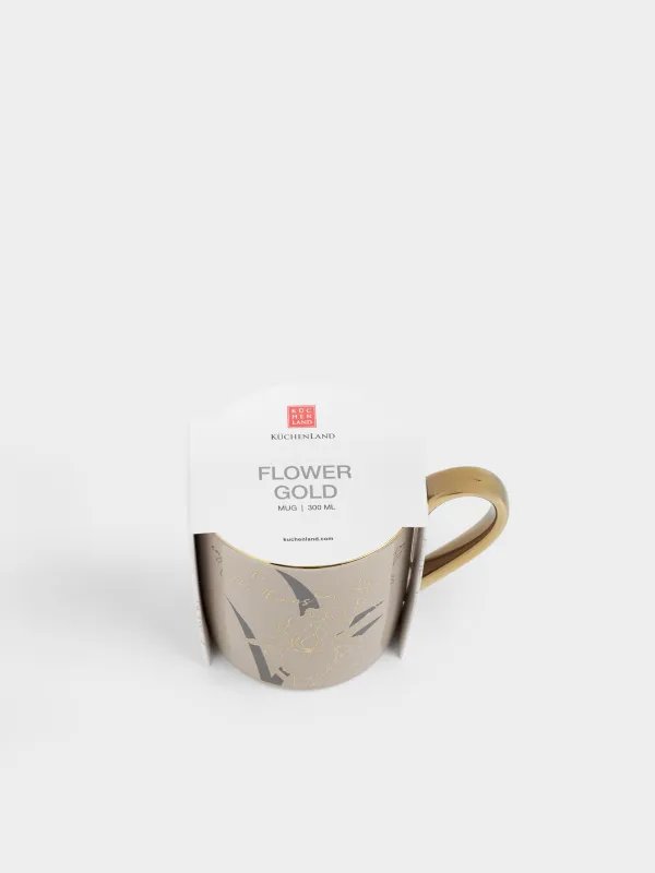 Кружка, 300 мл, Ирисы, Flower gold, image-4