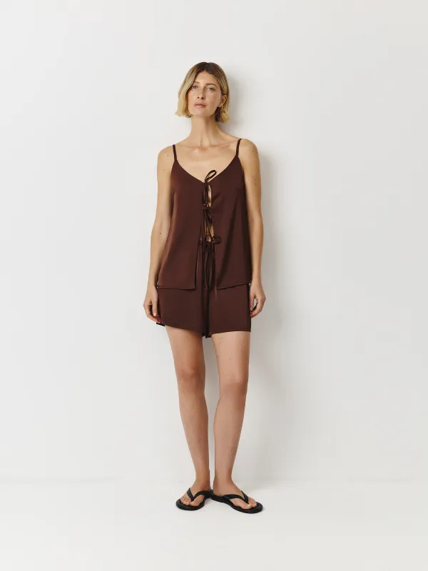 Шорты домашние, коричневые, Derin, image-0