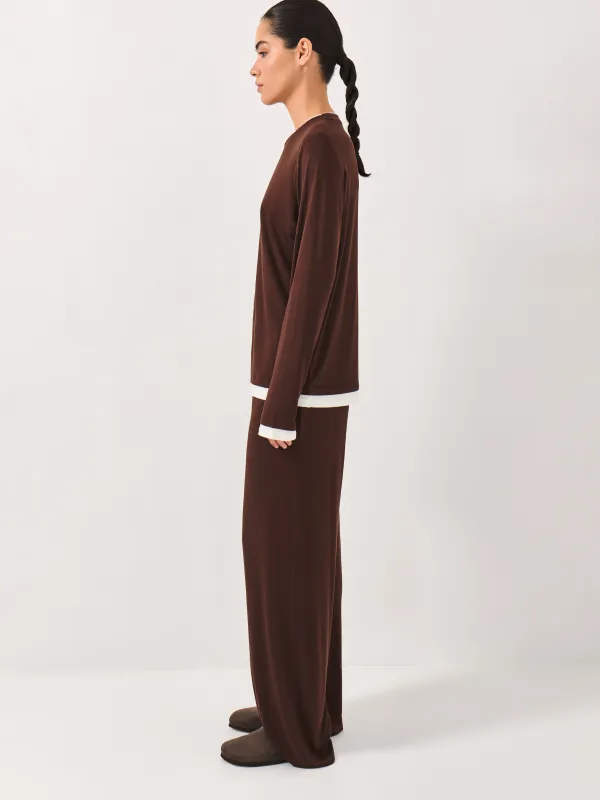 Брюки домашние, коричневые, Braith, image-3