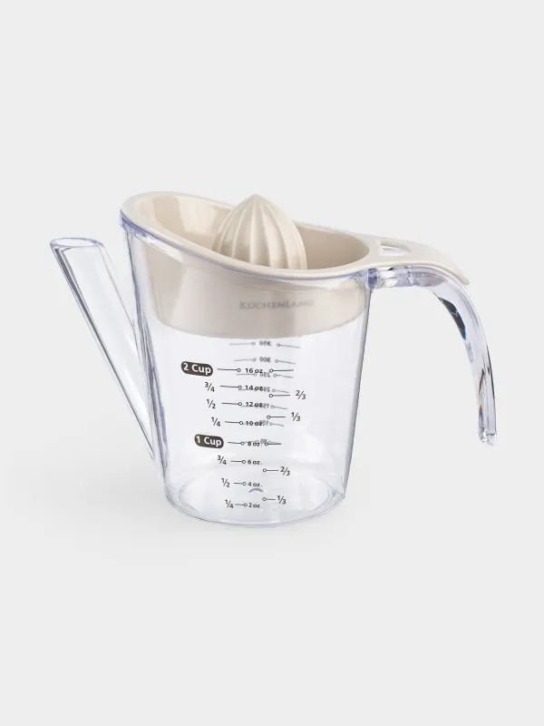 Соковыжималка для цитрусовых, 500 мл, с мерным стаканом, пластик, серая, Extra-light, image-0