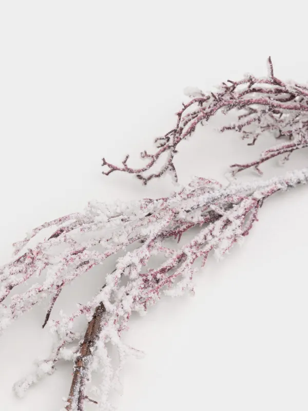 Ветка-гирлянда декоративная, 2 м, Замороженные ветви, Snowy decor, image-2