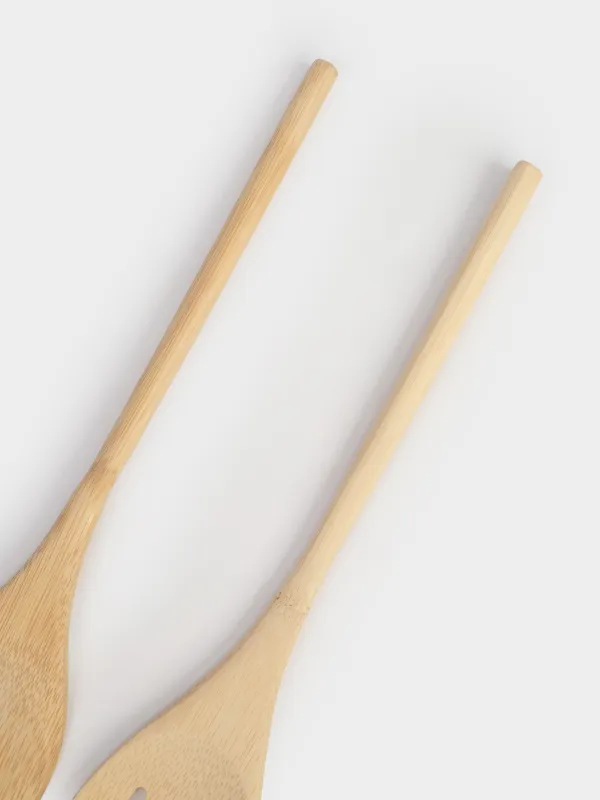 Набор кухонных принадлежностей, 2 пр, лопатка/шумовка, бамбук, Bamboo, image-4