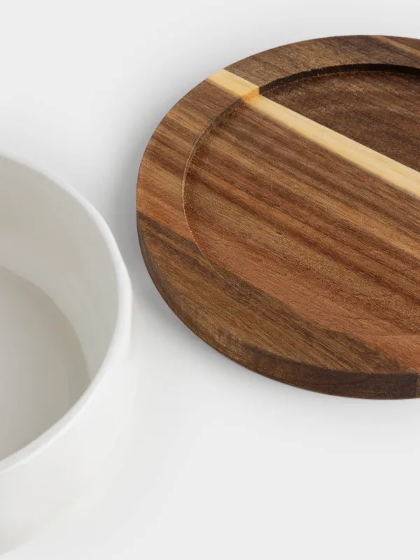 Салатник, 20х6 см, на подставке, Мятый эффект, Crumple kitchen, image-2