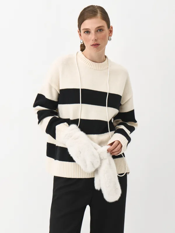 Варежки женские на шнурке, Shaggy, image-6