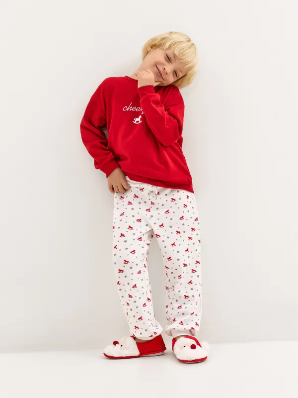 Комплект детский, домашний, р. 98 см, полиэстер/вискоза, красно-белый, Jodie-k, image-6