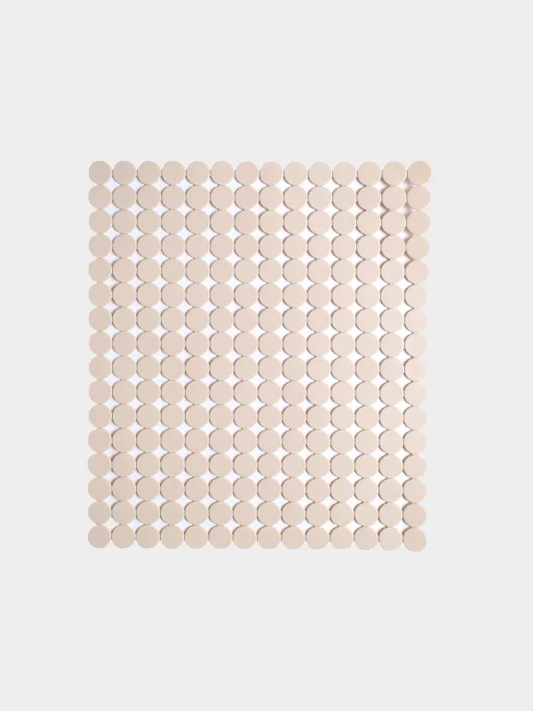 Коврик для кухонной раковины, 31х27 см, резина, прямоугольный, бежевый, Keeping