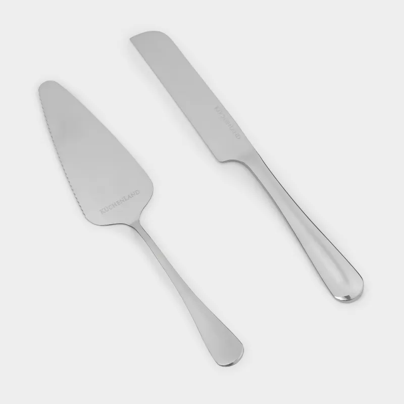 Приборы для сервировки торта, 22 и 23 см, 2 пр, лопатка/нож, сталь, Classic