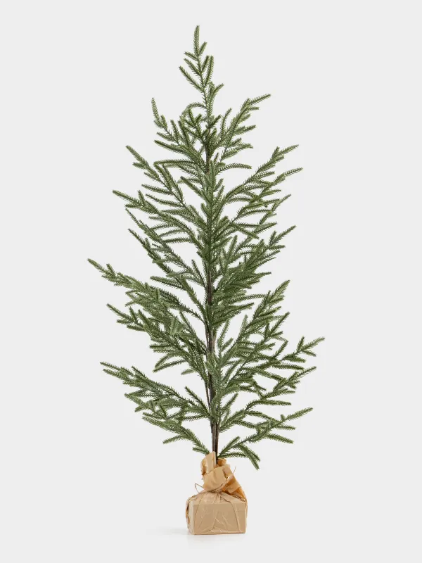 Ель искусственная, 90 см, в крафте, пластик/дерево, Conifer decor, image-1
