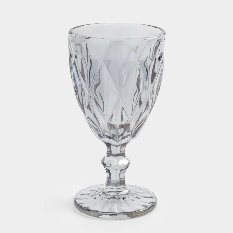 Бокал-кубок для вина, 300 мл, стекло Р, серый, Rhomb color, image-0