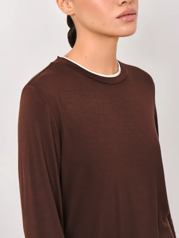 Лонгслив домашний, коричневый, Braith, image-1