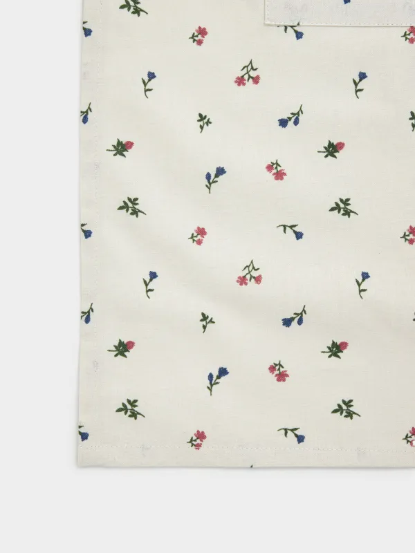 Фартук-платье, 75х85 см, хлопок, бежевый, Цветы, El flora, image-5