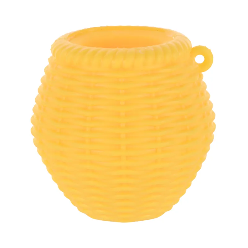 Игрушка-антистресс, 7 см, резина, желтая, Утенок в корзине, Duck yellow, image-1