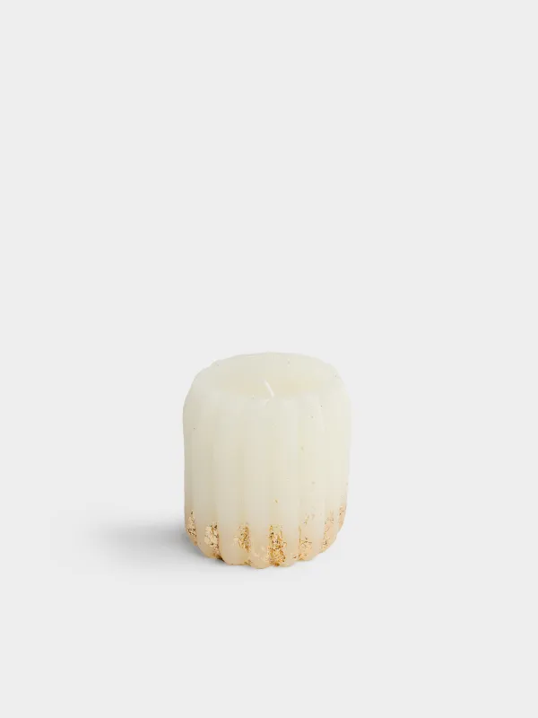 Свеча, 8x8 см, цилиндрическая, Ribbed candle, image-0