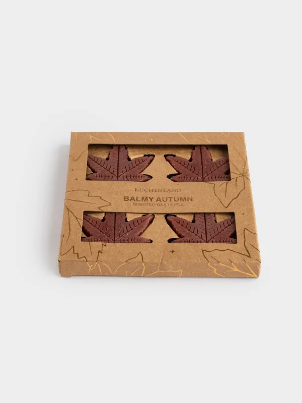 Воск ароматический, 4х4 см, 4 шт, коричневый, Кленовый лист, Balmy autumn, image-3