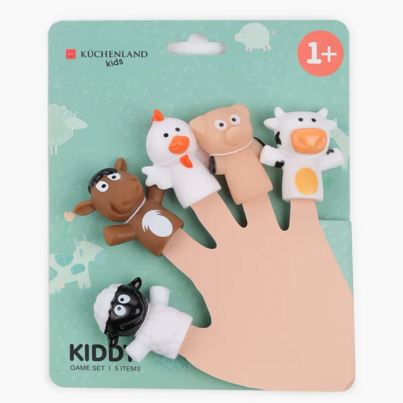 Набор игровой, 5 пр, ПВХ, Пальчиковый театр, Животные фермы, Kiddy, image-2