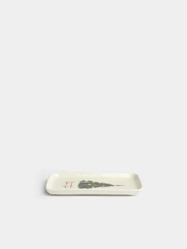Блюдо, 24х14 см, Ель с пожеланием, Cultural code, image-1