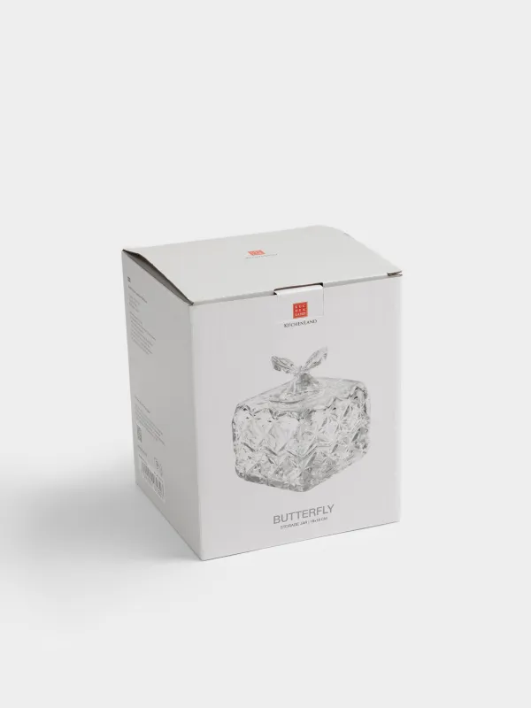 Емкость для хранения, 18х18 см, 550 мл, стекло Р, Бабочка, Butterfly, image-5