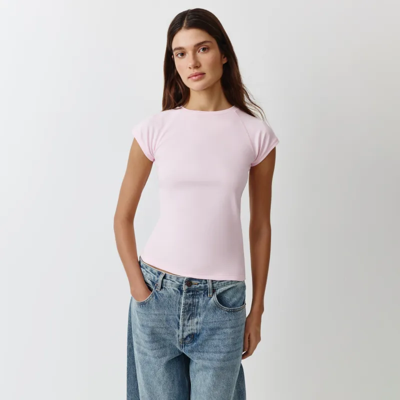 Футболка женская, р. L, хлопок/спандекс, розовая, Beatrisa