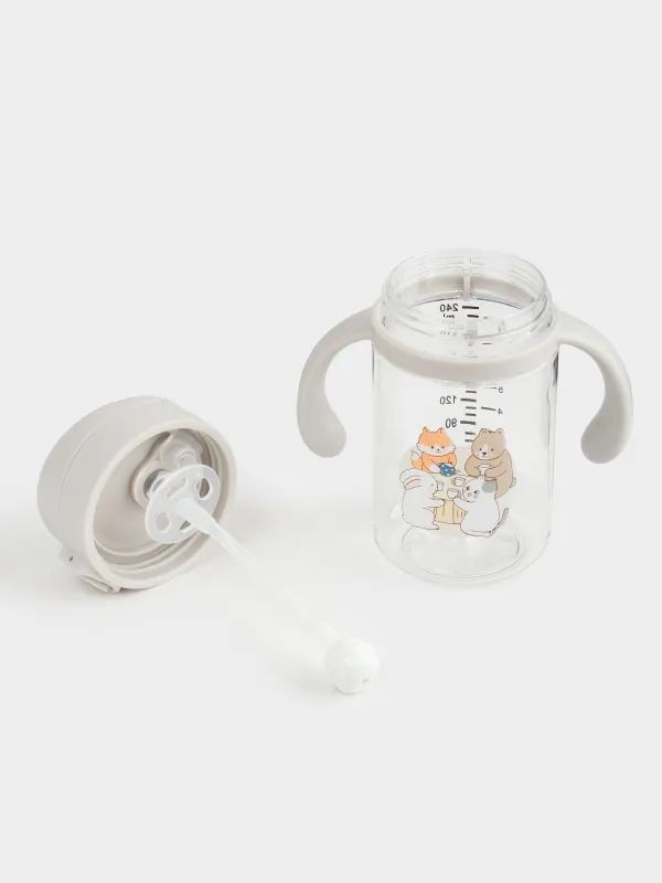 Бутылка-поильник, 240 мл, Зверята, Kiddy, image-6