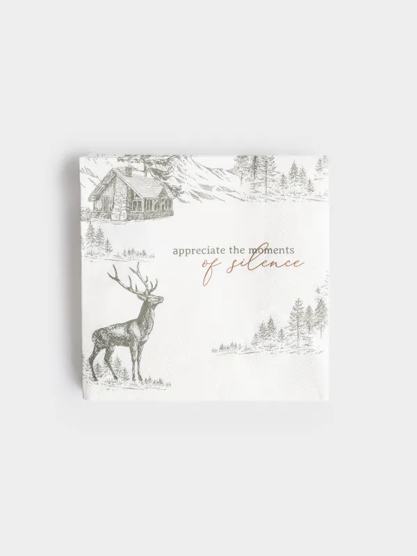 Салфетки бумажные, 33х33 см, 20 шт, Олень в лесу, Woodland story, image-0