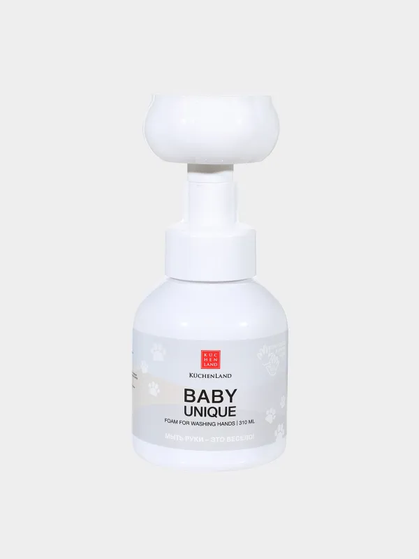Пенка для мытья рук, 310 мл, детская, карамель, Лапка, Baby unique, image-0