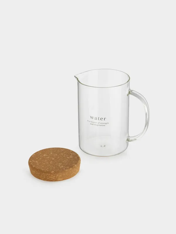 Кувшин, 1,7 л, с крышкой, стекло Б/пробка, Clear font, image-3