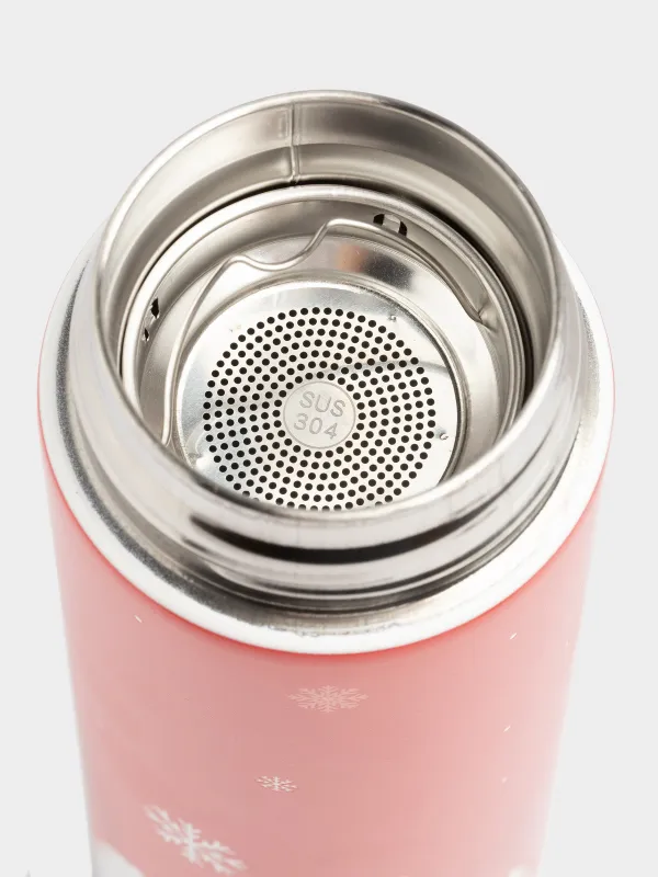 Термос, 500 мл, сталь/пластик, красный, Dear Santa, Joy, image-1