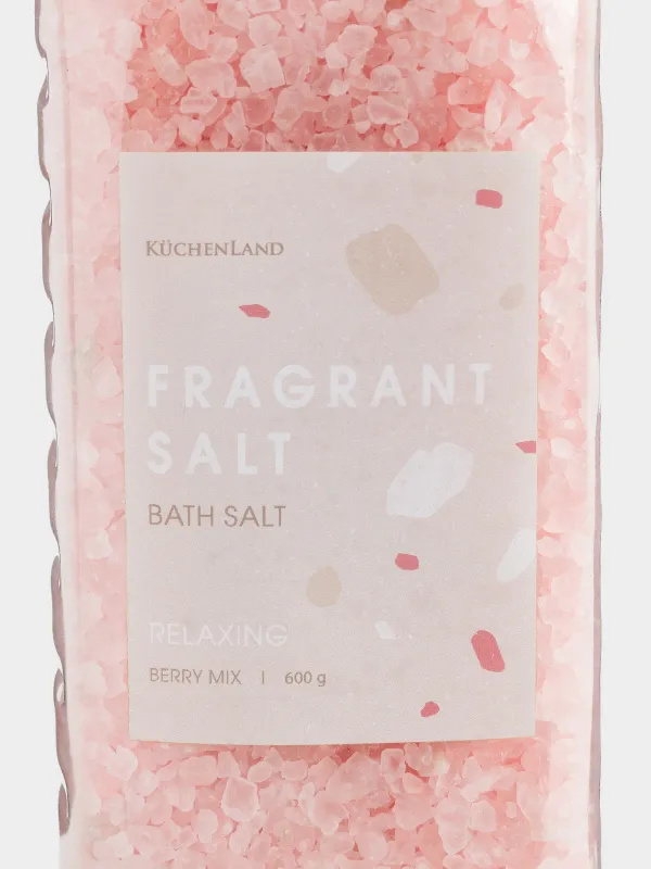 Соль для ванны, 600 гр, бело-розовая, Ягодный микс, Fragrant salt, image-2