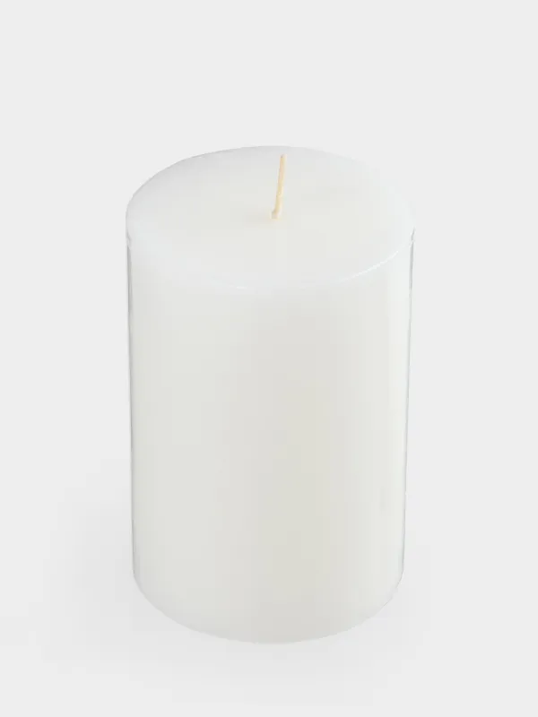 Свеча ароматическая, 10 см, цилиндрическая, белая, Peony Blush, Luxury white, image-1