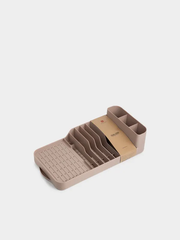 Сушилка для посуды, 44х22 см, пластик, бежевая, Galori, image-5