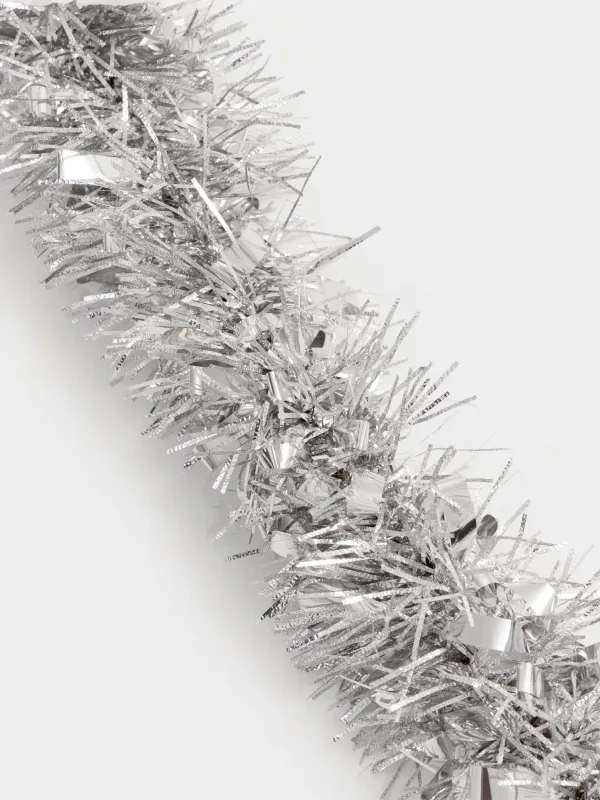 Гирлянда декоративная, 2 м, мишура, серебристая, M, Tinsel christmas, image-1