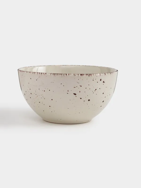 Тарелка суповая, 14х7 см, 2 шт, керамика, бежевая, в крапинку, Speckled, image-1