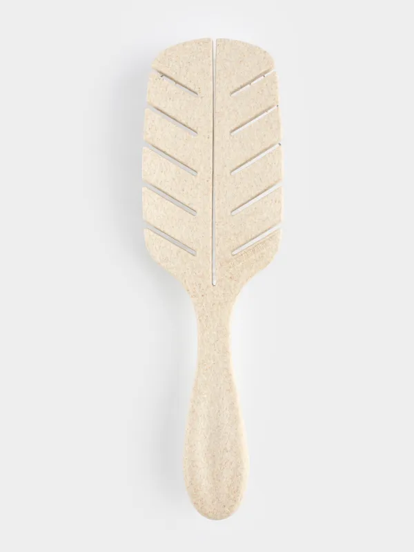 Расческа массажная для волос, 23 см, растительное волокно/пластик, бежевая, Demo, image-1