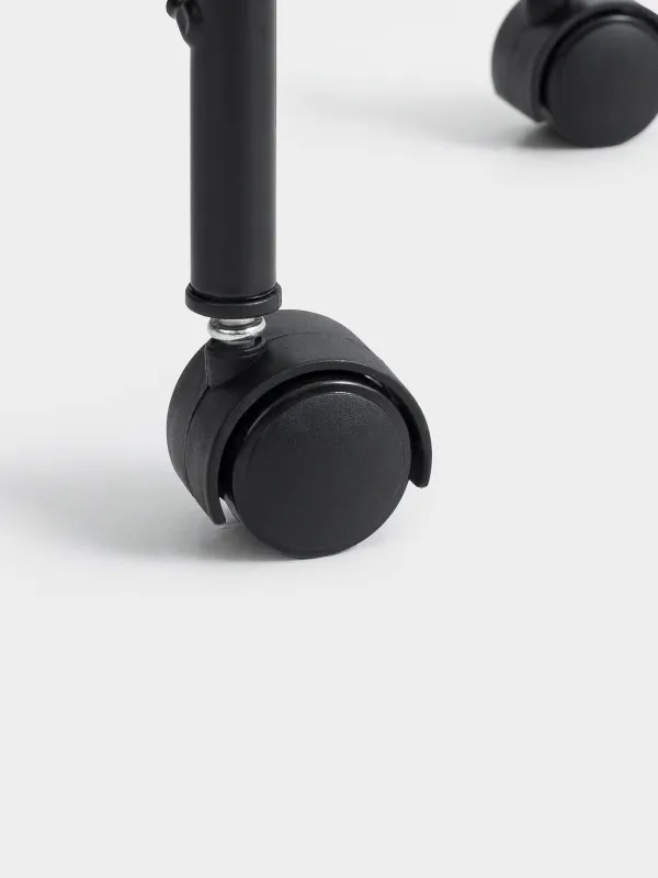 Этажерка, 3-х ярусная, 44х26х63 см, на колесах, Compact black, image-3