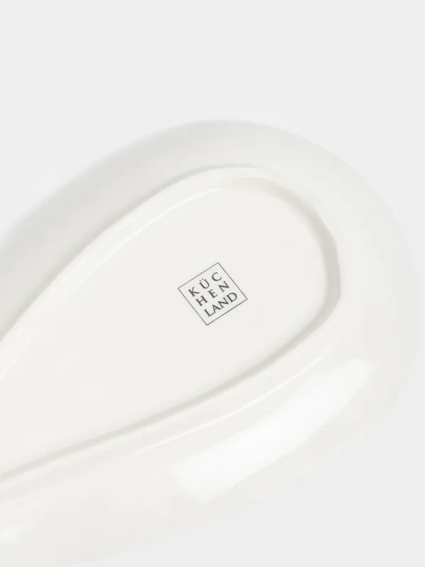 Подставка под ложку, 20 см, керамика D, молочная, Нежные цветы, El flora, image-2