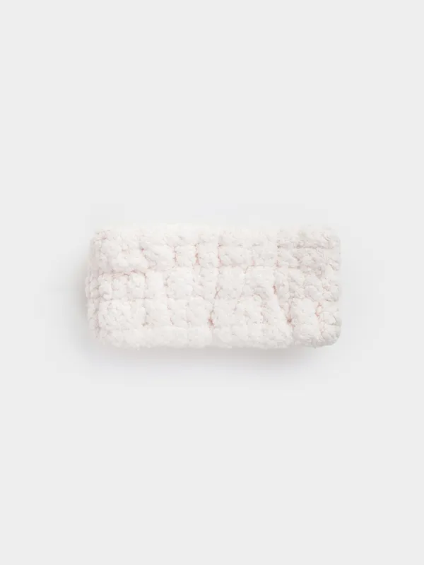 Повязка для волос, 16x9 см, флис, молочная, Бант, Ratine, image-3