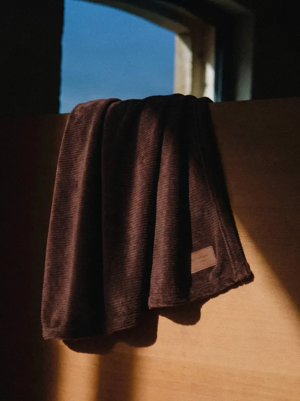 Плед, коричневый, Flannel, image-1